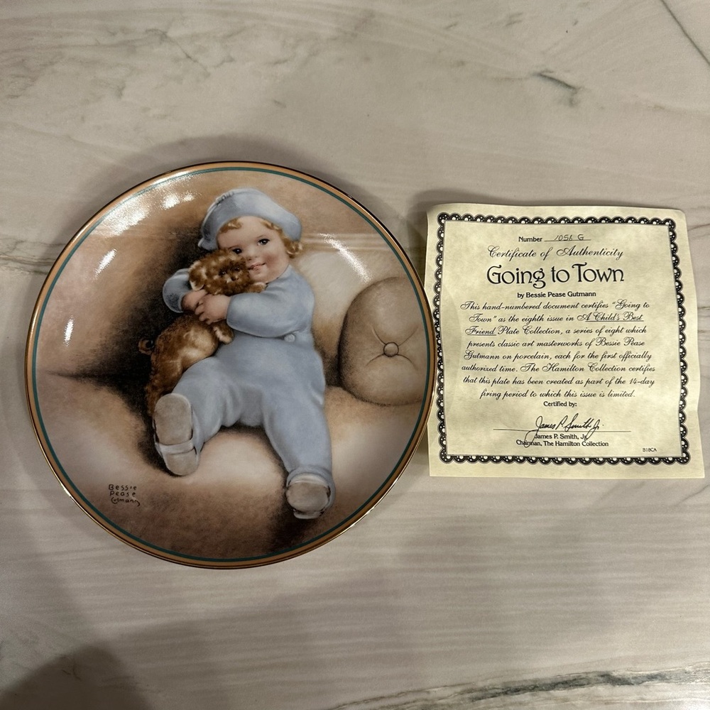 Going to Town by Bessie Pease Gutmann Vintage Collector’s Plate 615 - Picture 4 of 7